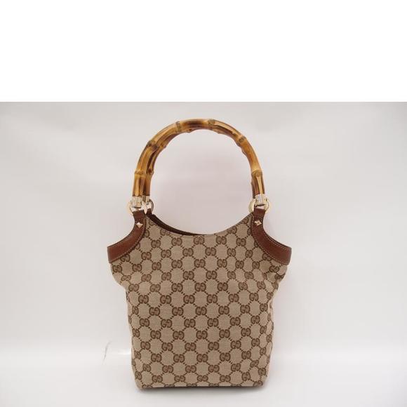 Gucci Handbags - Gucci Canvas Tote Bamboo Brown GG